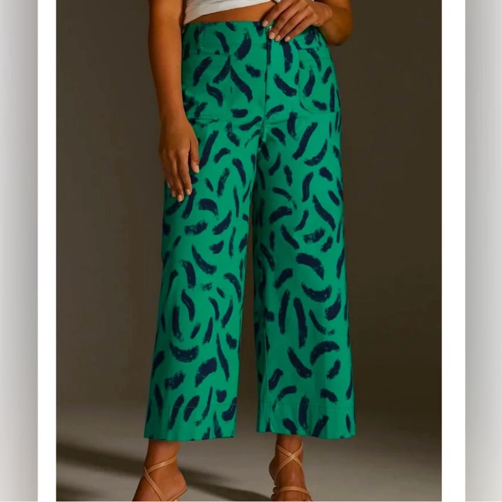 Maeve Colette Anthropologie Green Pants